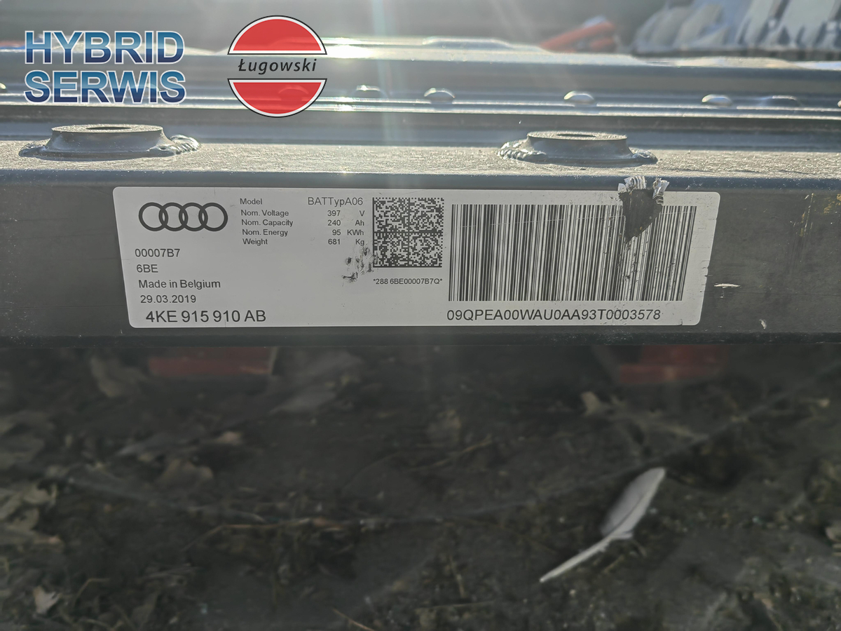 Bateria HV Audi E-Tron A06 95kWh 240Ah 397V 4KE915910AB 4KE915910BD 1