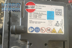 Bateria akumulator E-tron Porsche Taycan LiFePO4 12V 40AH 9J1915105 błąd P1B0200- naprawa P019481 2