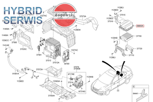 Bateria trakcyjna HV akumulator Hyundai Elantra Avante LPi hybrid 375001Q000 375112Q000 9