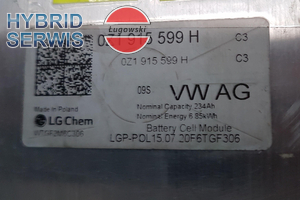 Moduł baterii VW ID.3 ID.4 E-TRON ENYAQ CUPRA BORN LG 8S3P 234Ah 6,85kWh 0Z1915599H Z1915599J 3