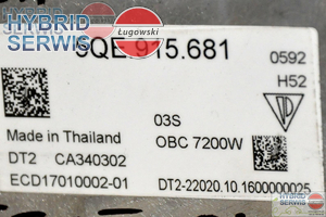 Porsche Cayenne 92A Hybrid OBC ładowarka pokładowa 3,6kWh 5QE915681  5QE915682 5