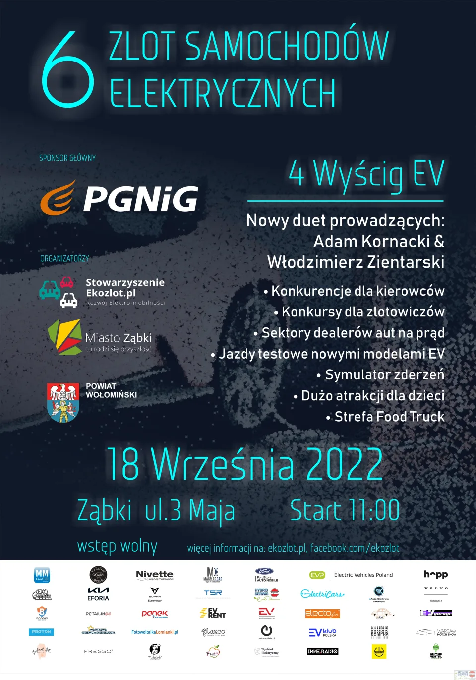 6 zlot samochodów elektrycznych Ząbki 18 września 20221
