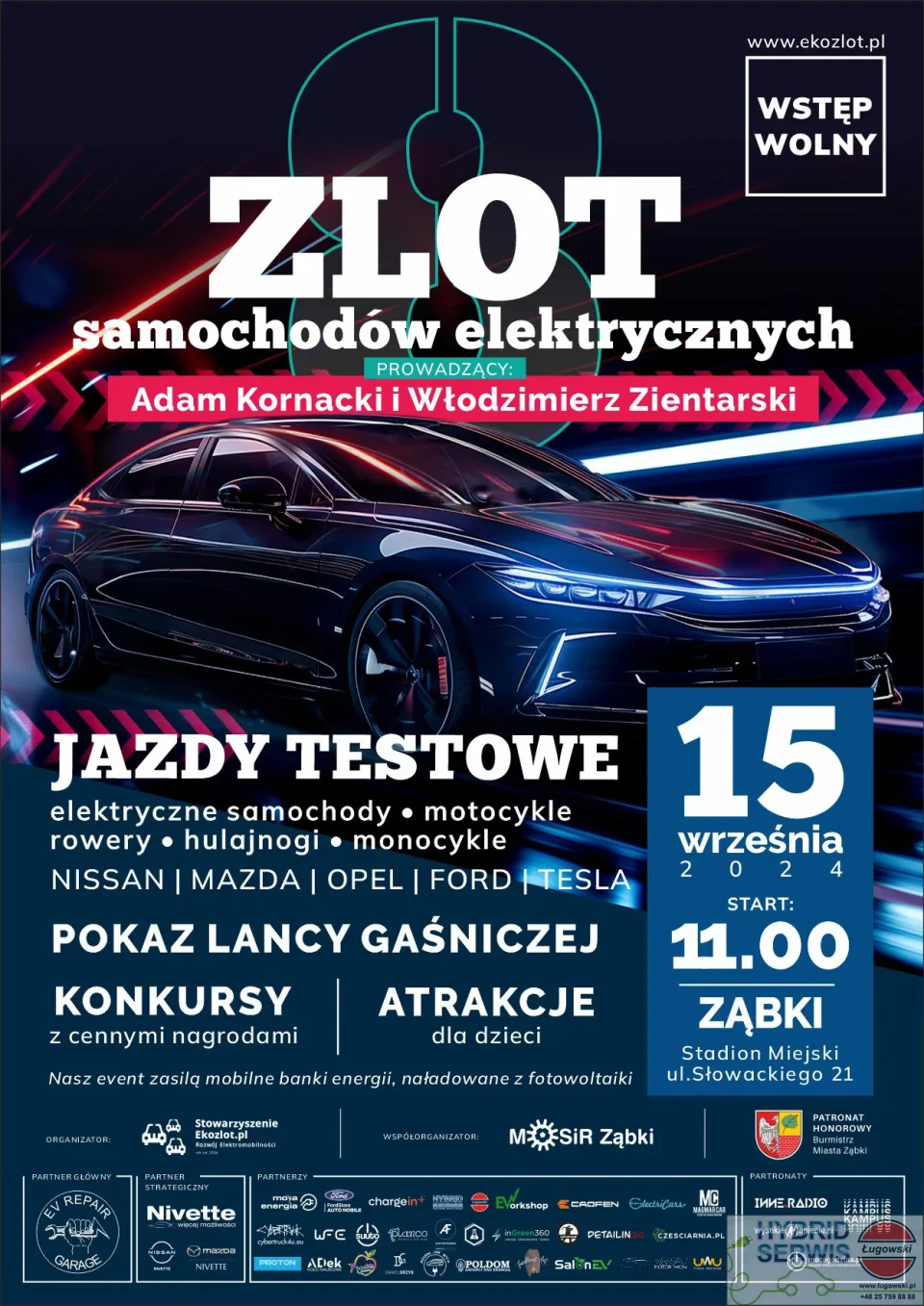 Zlot Samochodów Elektrycznych 15 września 2024- piknik w Ząbkach1