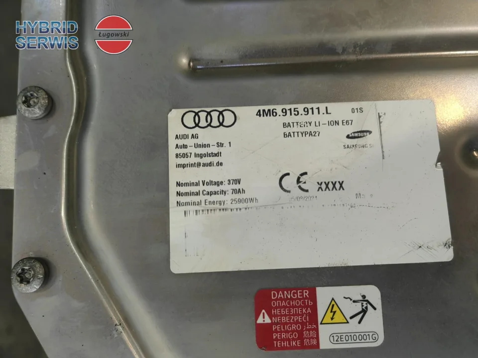 Bateria Audi Q7 4M5.915.911.L 370V 70Ah 25900Wh