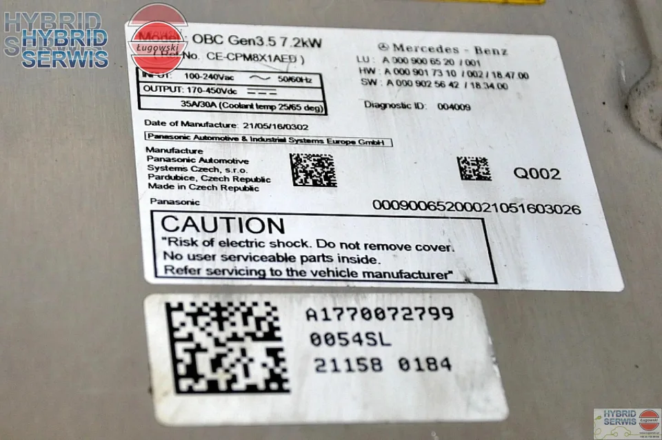 Ładowarka OBC on board charger Mercedes W177 W247 A17700727998