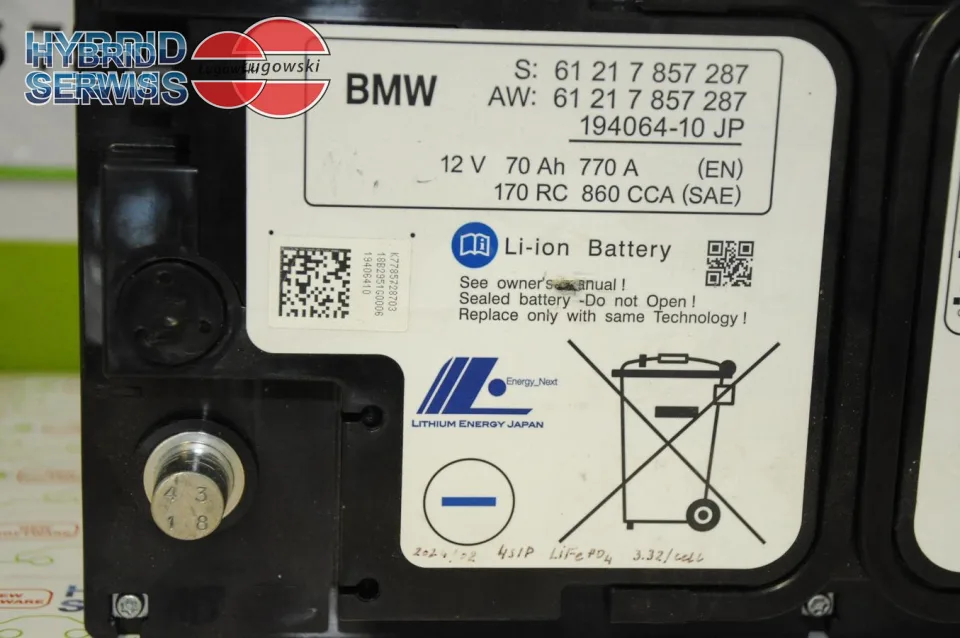 Akumulator Li-ion BMW Mpower 12V 70Ah 860A CCA 8047220