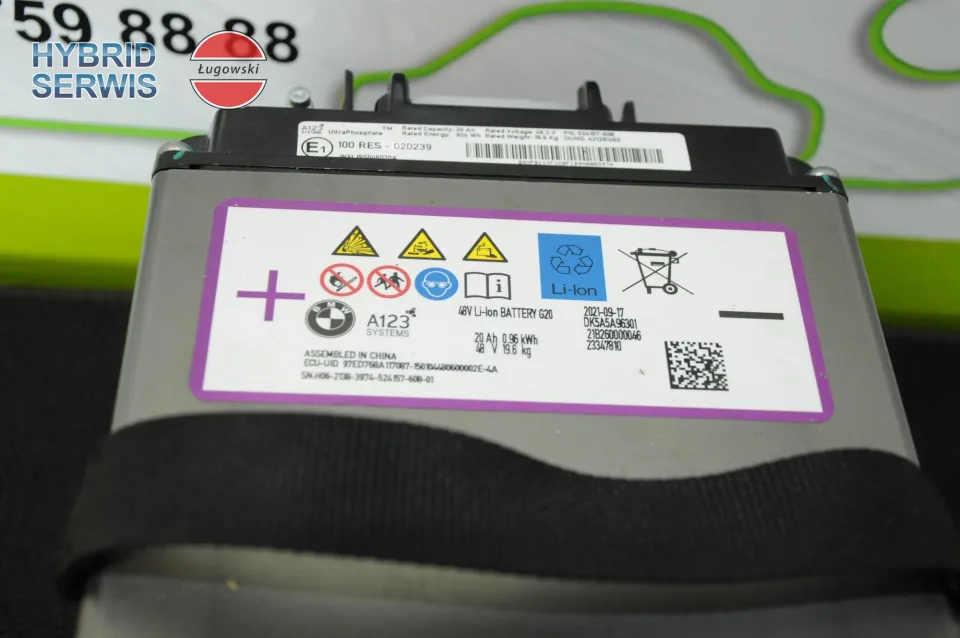 Bateria akumulator BMW mild hybrid miękka hybryda 48V 5A47B45