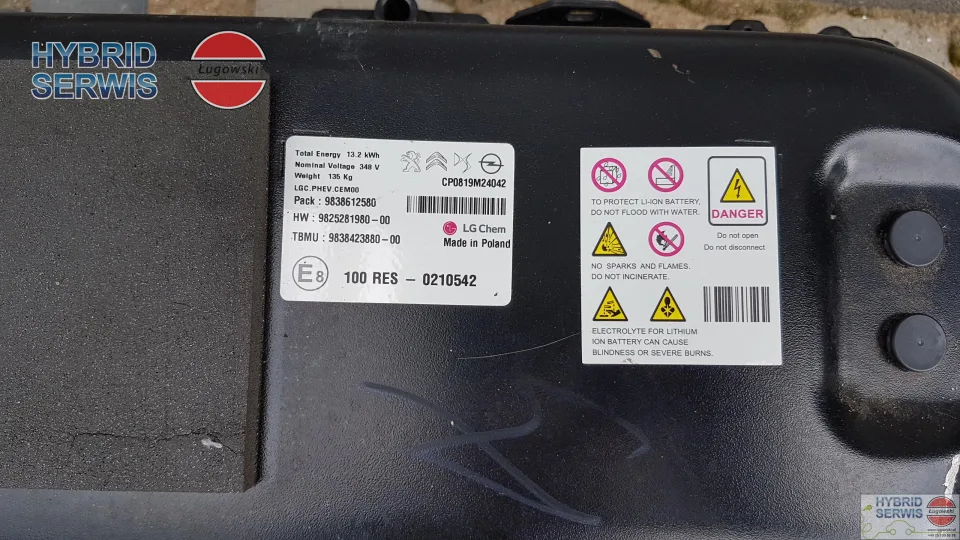 Bateria HV trakcyjna 13,2kWh Opel Grandland X, Peugeot 3008, DS7, 9839755080 3