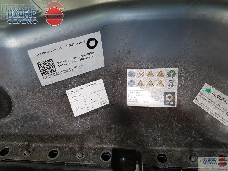 Bateria HV trakcyjna 17,6kWh Smart EQ ForTwo ForFour (453) 295106329R3