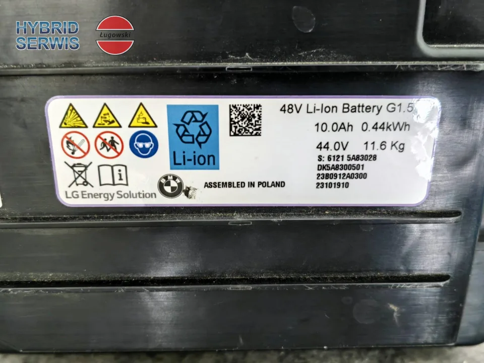 Bateria HV trakcyjna akumulator 44V 48V miękka hybryda BMW 10Ah 440Wh 5A83028 61215b80872
