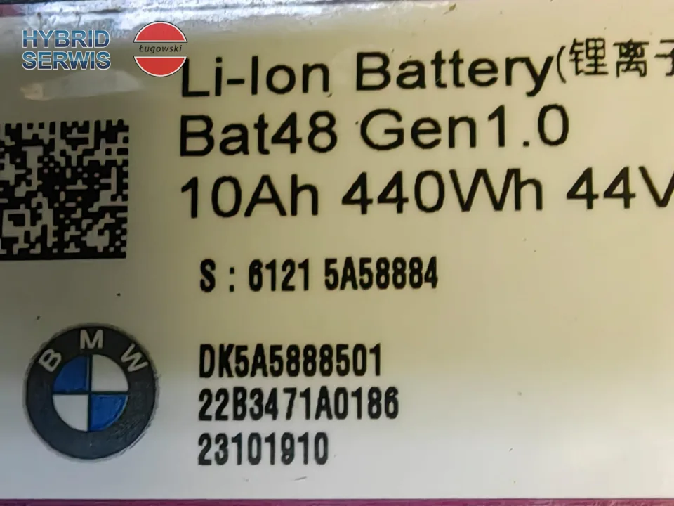 Bateria HV trakcyjna akumulator 44V 48V miękka hybryda BMW 10Ah 440Wh 5A83028 61215b80872