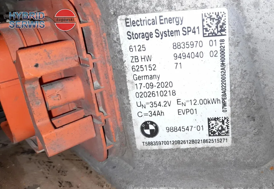Bateria HV 34Ah 12kWh BMW 330e 550e 745e G11N G12N G20 G30 Plug 9797841 SP41