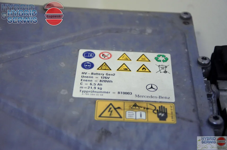 Bateria HV, trakcyjna Mercedes W212 E300 hybrid 126V 820Wh 6,5Ah skręcana A78934003033