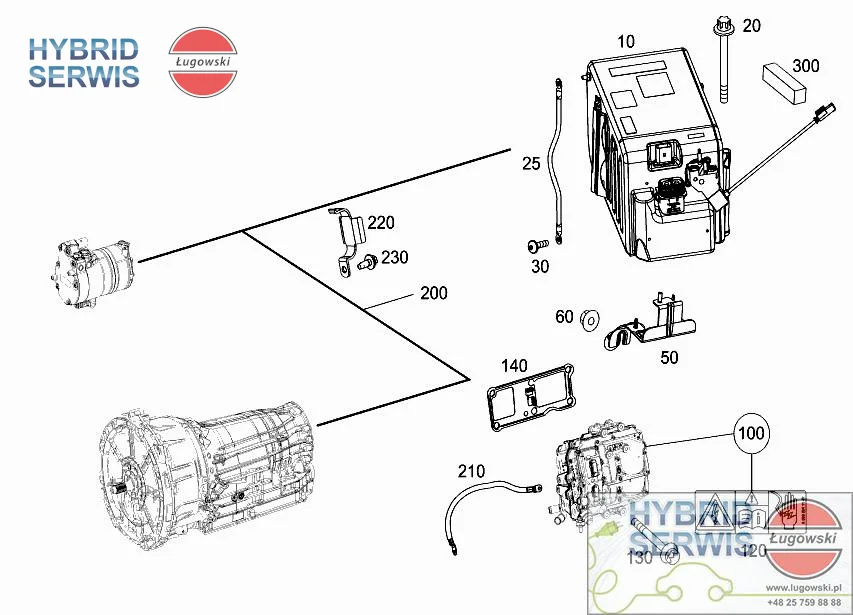 Bateria HV, trakcyjna Mercedes W212 E300 hybrid 126V 820Wh 6,5Ah2