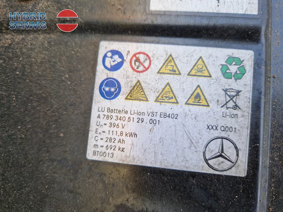 Bateria Mercedes EQS 111.8kWh 282Ah 396V A7893405129 A7893400527