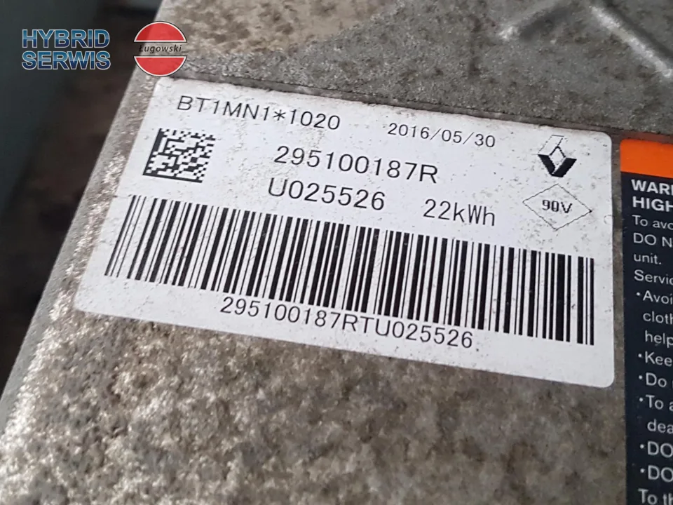 Bateria trakcyjna akumulator HV Renault Kangoo ZE 22kWh 295100187R