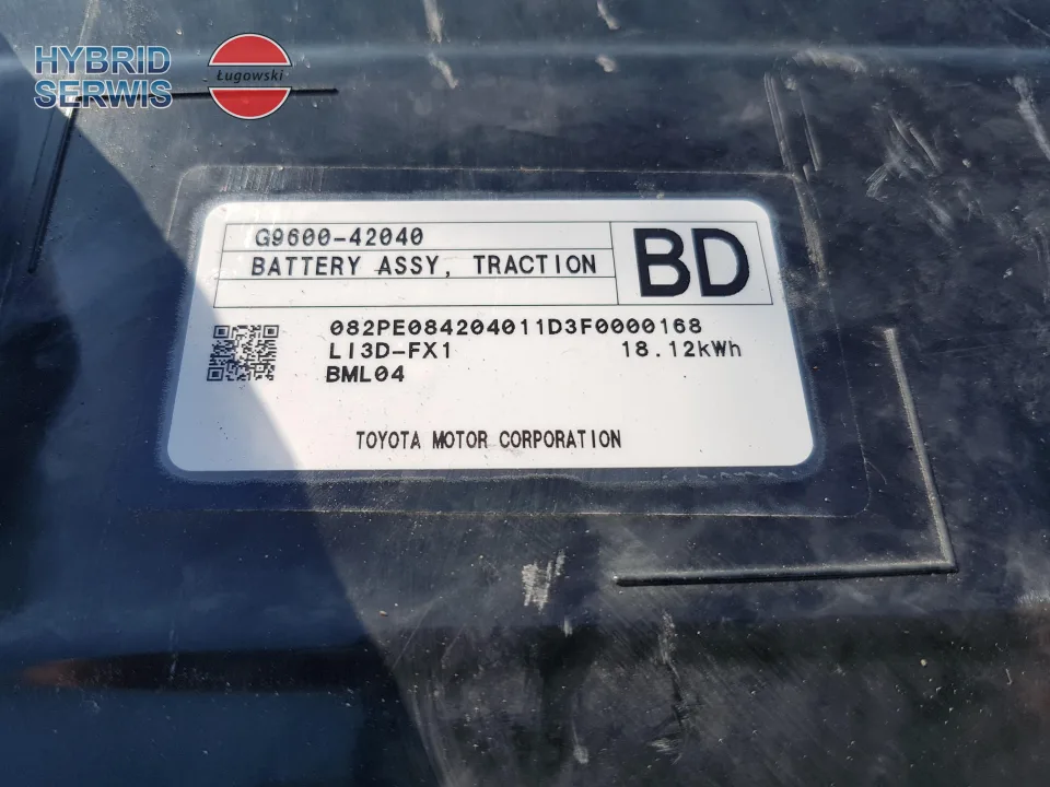 Bateria HV akumulator Toyota Rav4 hybrid plug in 18,12kWh G9600-42040 G9600-42010