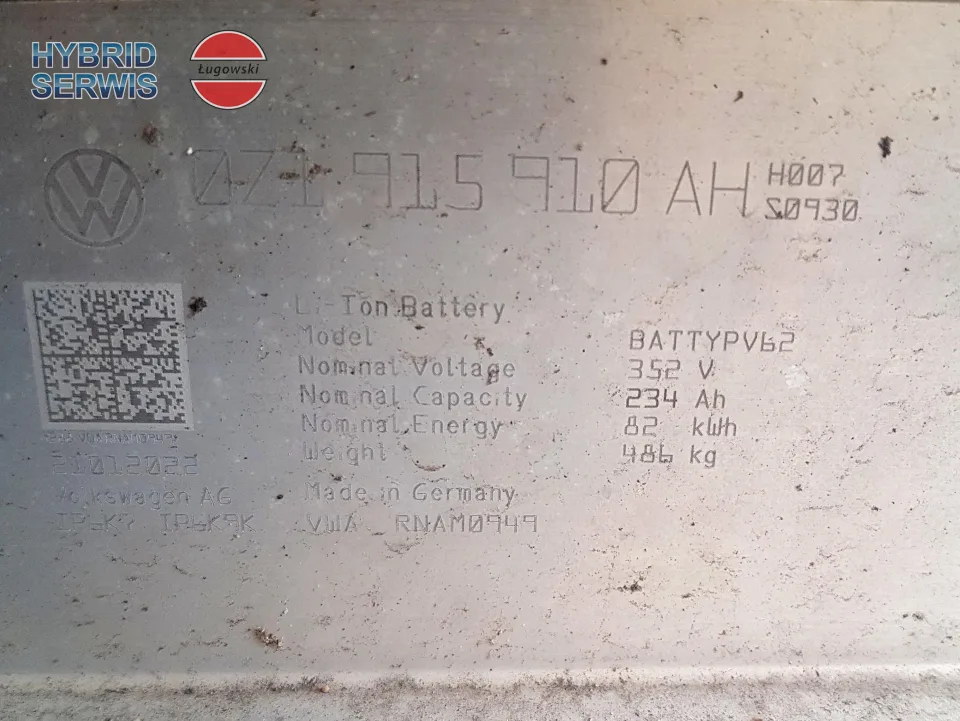 Bateria trakcyjna HV akumulator VW ID4 Audi e-Tron Skoda Enyaq 234Ah 82kWh 0Z1915910AH