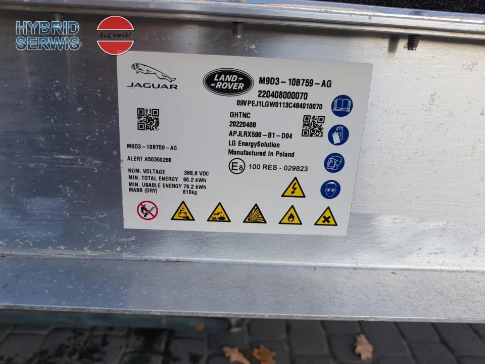 Bateria trakcyjna akumulator HV Jaguar i-pace x590 388,8V 90,2kWh J9D310B759AG