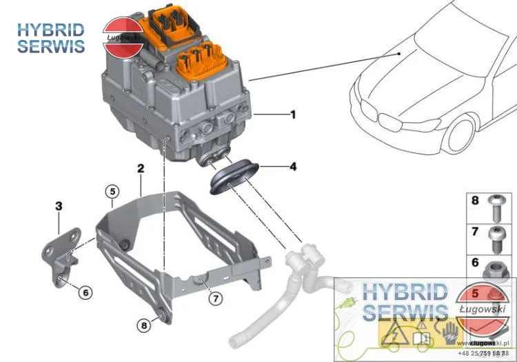 Inwerter falownik BMW Hybrid LEB450D modele X5 G05, s7 G11(N) G12(N,) s3 G20, s5 G305