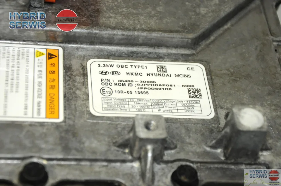 Kia Optima plug-in 2017-2020 OBC ładowarka On Board Charger Hyundai Type1 36400-3D0356